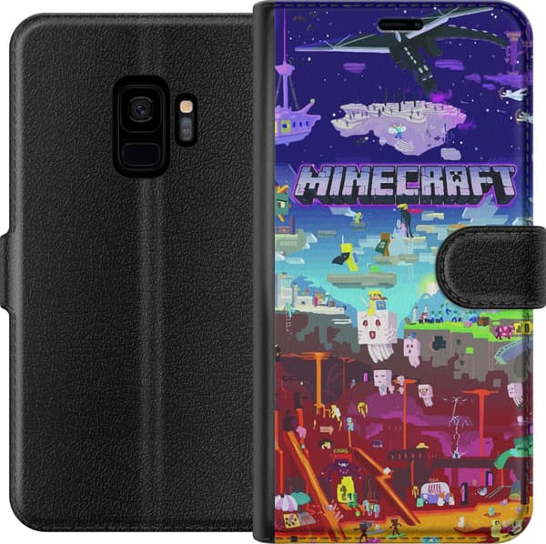 Kompatibel Tegnebogsetui til Samsung Galaxy S9 Minecraft