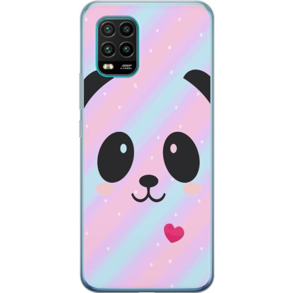 Xiaomi Mi 10 Lite 5G Läpinäkyvä kuori Sateenkaari Panda