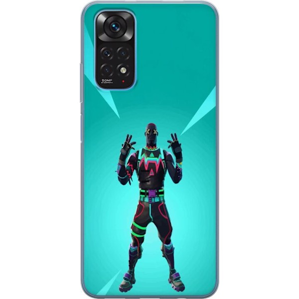 Xiaomi Redmi Note 11S Läpinäkyvä kuori musta ritari fortnite