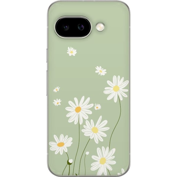Google Pixel 9a Genomskinligt Skal Prästkragar – blommigt mönster i svensk sommarstil