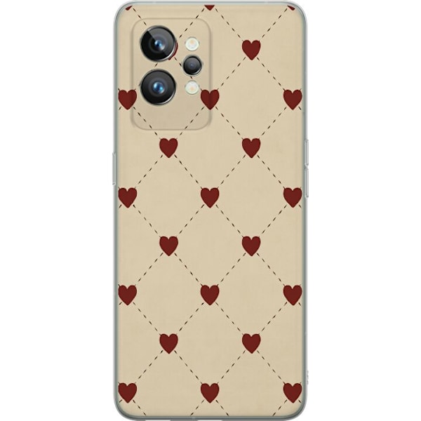 Realme GT2 Pro Läpinäkyvä kuori Sydänverkko