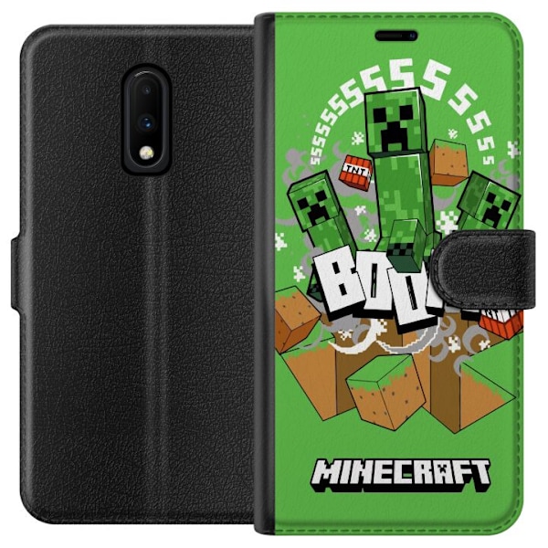OnePlus 7 Tegnebogsetui Minecraft Boom