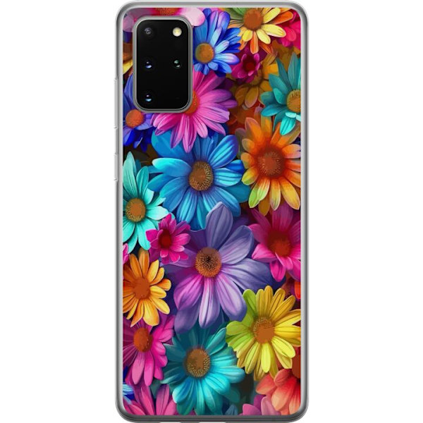 Samsung Galaxy S20+ Genomskinligt Skal Gerbera Blommor Färgglad Dekor Blommotiv Populärt Heminredning Färg Rik Väggkonst Design
