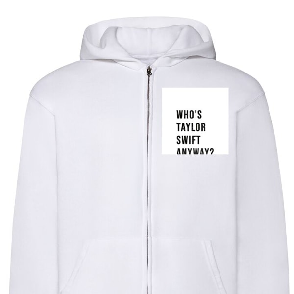 Zip-Hoodie | Hættetrøje med Lynlås til Voksne Taylor Swift hvid M