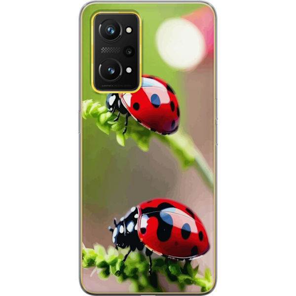 Realme GT Neo 3T Läpinäkyvä kuori Leppäkerttu Hyönteinen Onni Symboli Luontoaihe Suosittu Graafinen Motiivi Koristelu Kesäkiertue