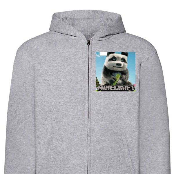 Zip-Hoodie | Huvtröja med Dragkedja för Vuxna A Minecraft Mo grå L