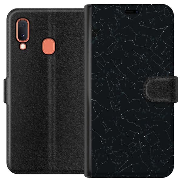 Kompatibelt Lommeboketui til Samsung Galaxy A20e Stjernehimmel