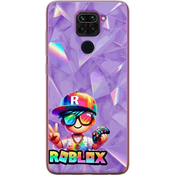 Kompatibel Mobilcover til Xiaomi Redmi Note 9 Farverig gamerfigur med spilcontroller, solbriller og regnbuedetaljer lilla