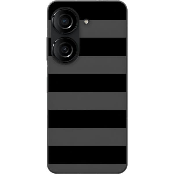 Kompatibelt Mobildeksel til Asus Zenfone 10 Svartgrå striper svart