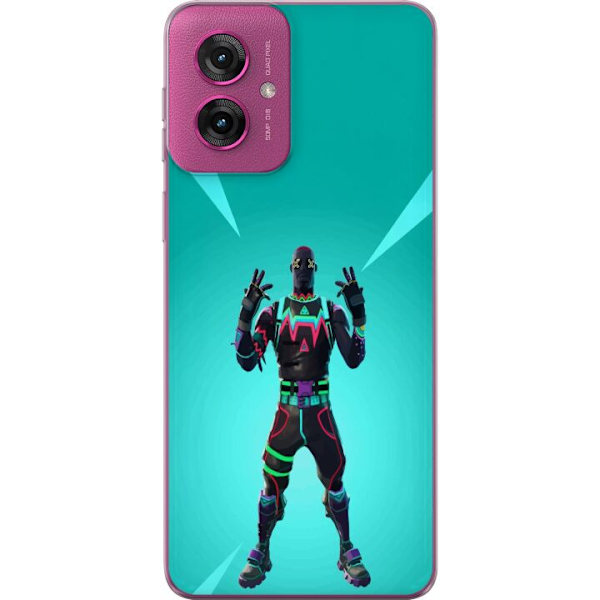 Motorola Moto G55 Gjennomsiktig deksel svart ridder fortnite