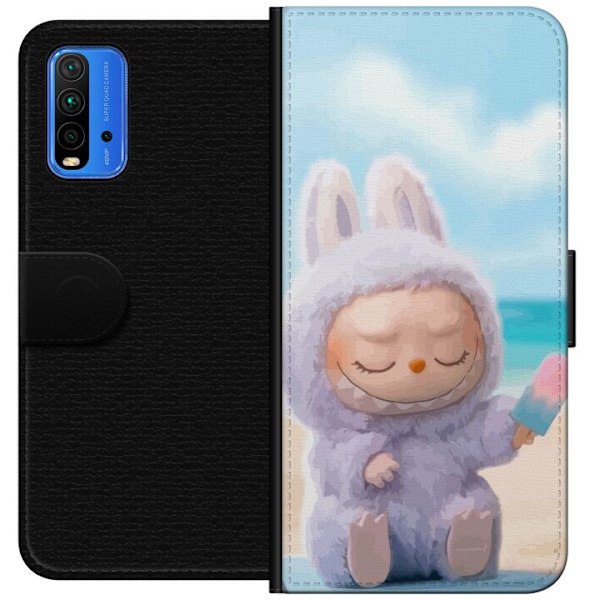 Xiaomi Redmi Note 9 4G Tegnebogsetui Labubu Lyserød Stemning