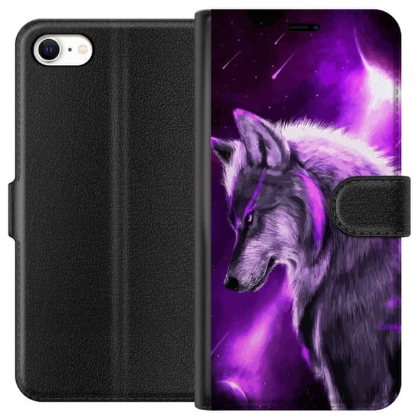 Kompatibelt Lommeboketui til Apple iPhone 6s Lilla Ulv