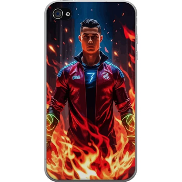 Apple iPhone 4s Läpinäkyvä kuori Ronaldo Inferno - jalkapal
