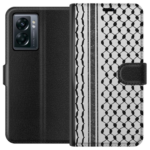 OnePlus Nord N300 Lompakkokotelo Palestiinalainen kuvio - peri