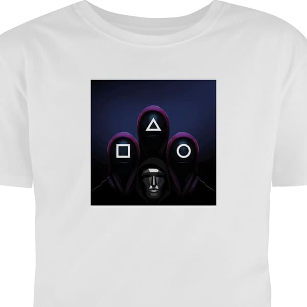 Barn T-shirt Vit 7-8 År Squid Game vit 7-8 År