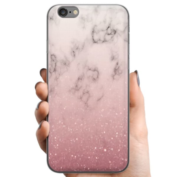 Apple iPhone 6 Plus TPU Mobilcover Blødt Pink Marmor