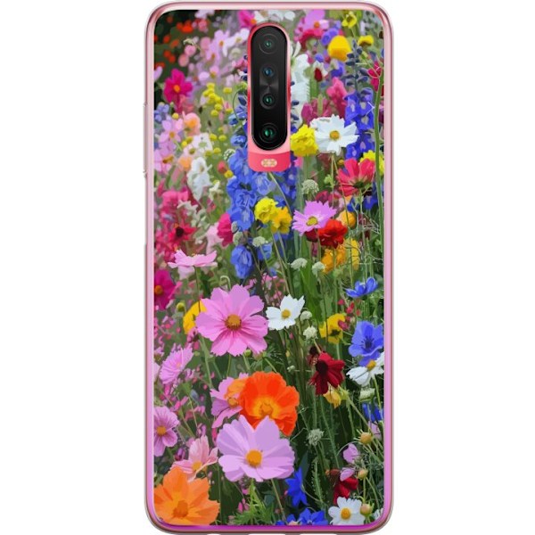 Xiaomi Redmi K30 Genomskinligt Skal Blommigt mobilskal med somrig äng och naturmotiv