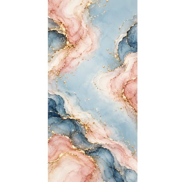 Kompatibel Tegnebogsetui til Apple iPhone 13 Pro Pastelmarmor blå
