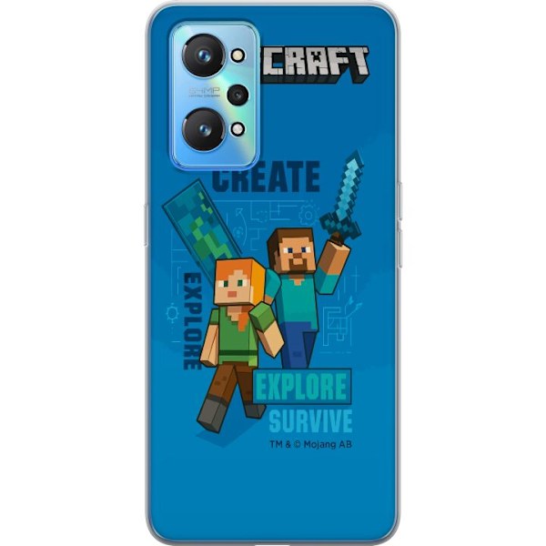 Realme GT Neo2 Läpinäkyvä kuori Minecraft Luolastot