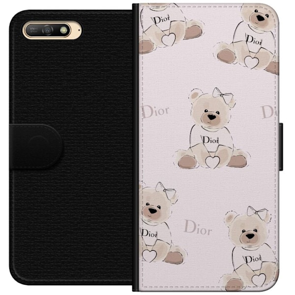 Huawei Y6 (2018) Tegnebogsetui Teddy Dior Vibes - luksuriøs b