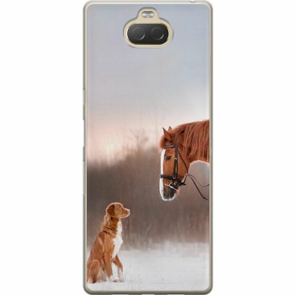 Sony Xperia 10 Plus TPU Mobilskal Häst & Hund
