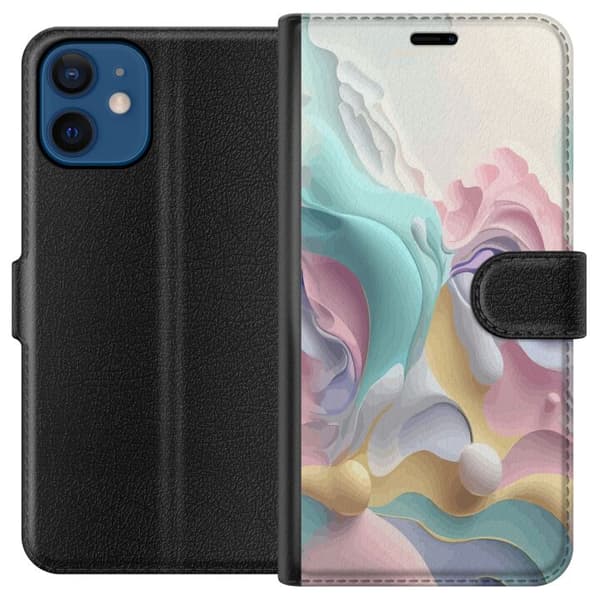 Kompatibelt Plånboksfodral till Apple iPhone 12 Pastell