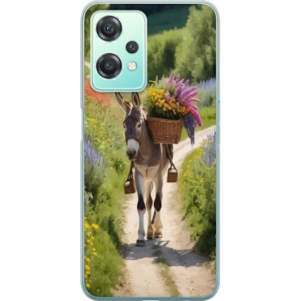 OnePlus Nord CE 2 Lite 5G Genomskinligt Skal Åsna Djurmotiv Rolig Design Naturmotiv Populär Dekor Humor Grafiskt Djurtema Exotiskt
