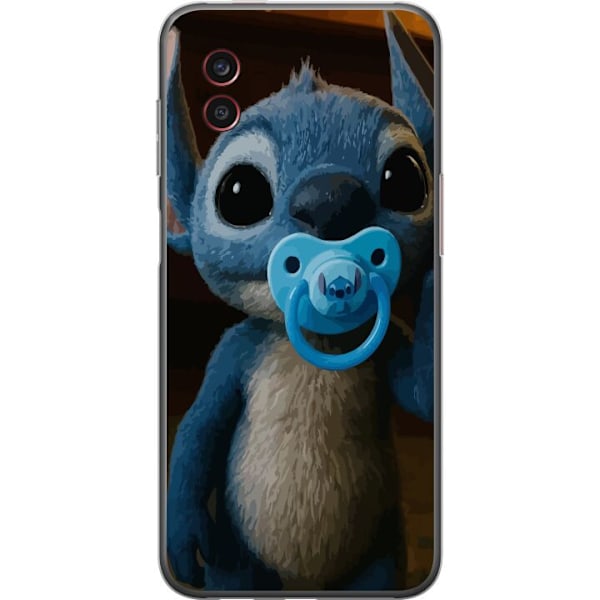 Samsung Galaxy Xcover6 Pro Läpinäkyvä kuori Stitch & Napp - vauvateema söpöllä hahmolla