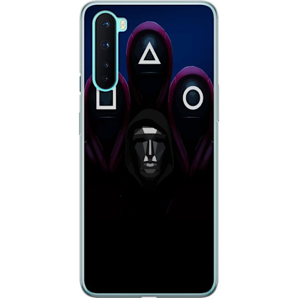 OnePlus Nord Genomskinligt Skal Squid Game Säsong 3 Nya Ikoner Populär Serie TV Motiv Asiatisk Drama Trend Ikoniskt Grafisk Design