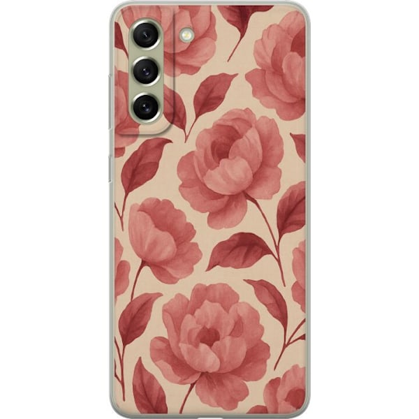 Samsung Galaxy S21 FE 5G Genomskinligt Skal Rose Bloom
