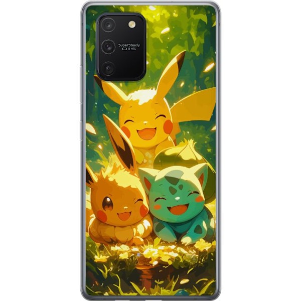 Samsung Galaxy S10 Lite Genomskinligt Skal Pixelmonster spelstil – färgstark design för retroälskande gamers