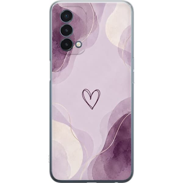 Kompatibelt Mobildeksel til OnePlus Nord N200 5G Lavendelhjerte lila