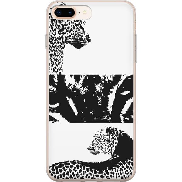 Kompatibel Mobilcover til Apple iPhone 8 Plus Leopard Faces