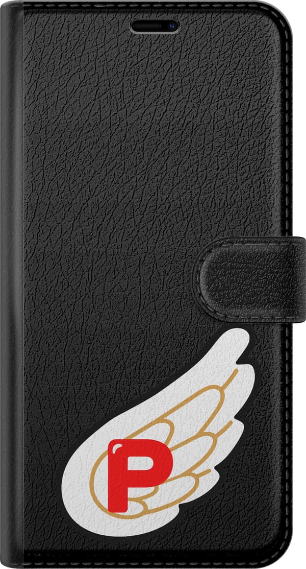 Kompatibelt Plånboksfodral till Apple iPhone 16 Pro Max Vit spelvinge - Vitt motiv med vit P-vinge. vit