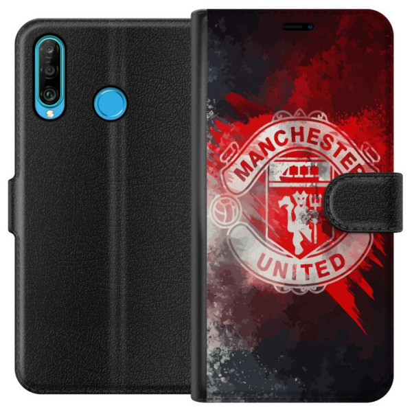 Huawei P30 lite Lommeboketui Manchester United FC