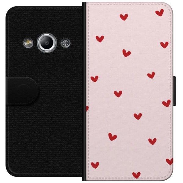 Samsung Galaxy Xcover 3 Plånboksfodral Hjärtan