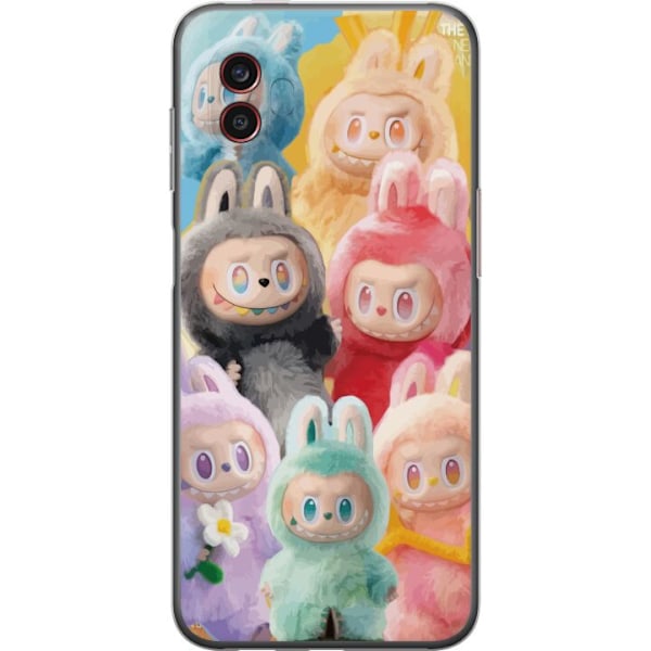 Samsung Galaxy Xcover6 Pro Genomskinligt Skal Labubu Sketch Style – Handritat monster i tusch