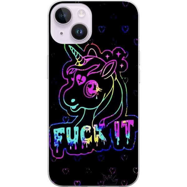 Kompatibelt Mobildeksel til Apple iPhone 14 Fuck it Unicorn