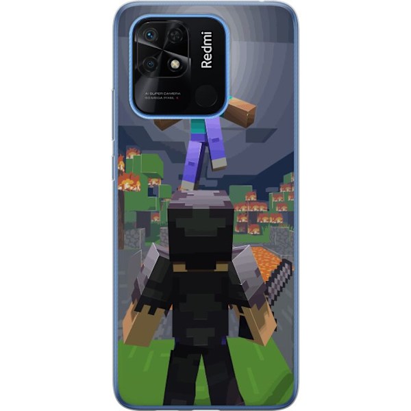 Xiaomi Redmi 10C Läpinäkyvä kuori Minecraft