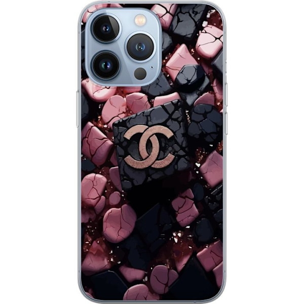 Apple iPhone 13 Pro Genomskinligt Skal Chanel Black and Pink