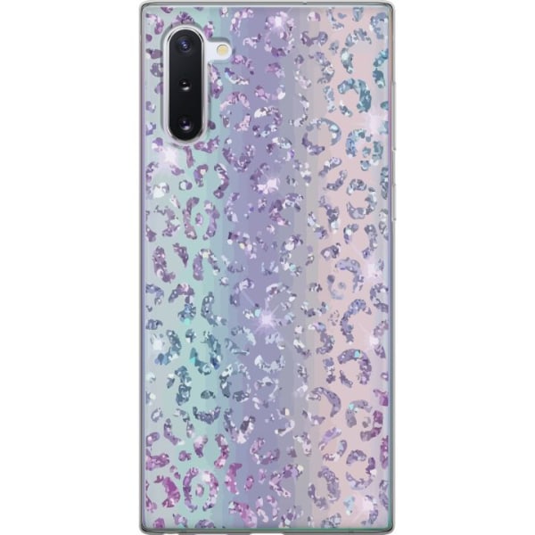 Samsung Galaxy Note10 Läpinäkyvä kuori Glitter Leopard