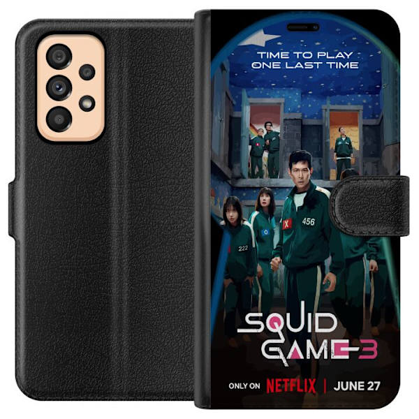 Samsung Galaxy A53 5G Lompakkokotelo Squid Game Kausi 3 TV-sarjan hahmot Suositut TV-sarja Motiivit Ikoni Jännitys Draama Aasialainen suunnittelu Tre