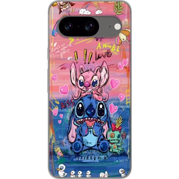 Google Pixel 8 Läpinäkyvä kuori Stitch taide