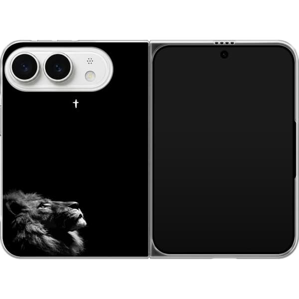 Kompatibel Mobilcover til Apple iPhone Duo Lejon med Jesus is King citat sort