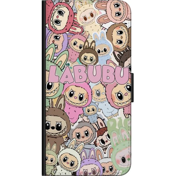Kompatibel Tegnebogsetui til OnePlus 9 Pro Lyserød kawaii-komposition med søde tegneseriefigurer og bløde former