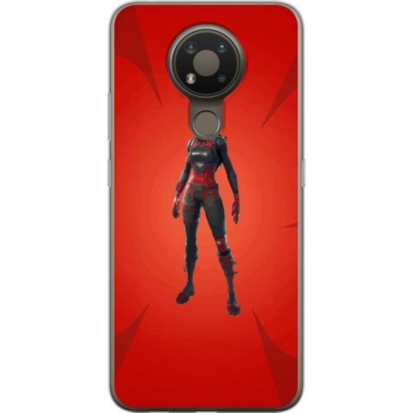 Nokia 3.4 Gjennomsiktig deksel Fortnite - Rød Ridder