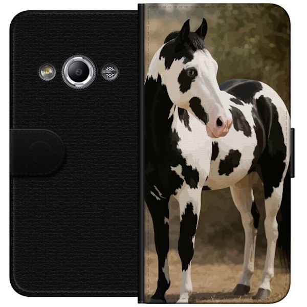Samsung Galaxy Xcover 3 Plånboksfodral Vacker Häst – elegant illustration av hästmotiv
