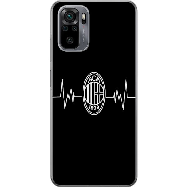 Xiaomi Redmi Note 10 Gjennomsiktig deksel AC Milan