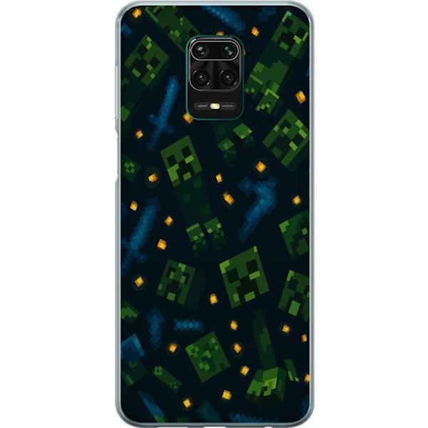 Xiaomi Redmi Note 9 Pro Läpinäkyvä kuori Minecraft Dungeons Mob