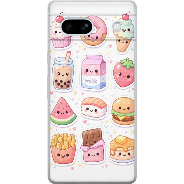 Kompatibelt Mobildeksel til Google Pixel 7a pixelmonster grön